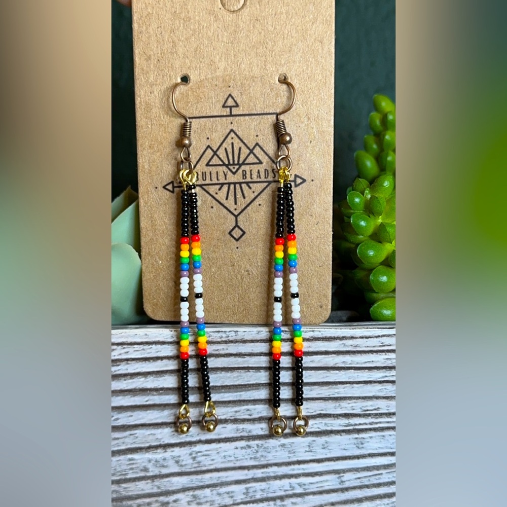 Handcrafted Navajo inspired seed bead earrings
